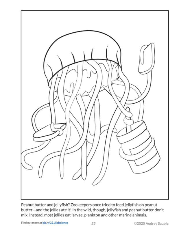 Peanut butter jellyfish free coloring page