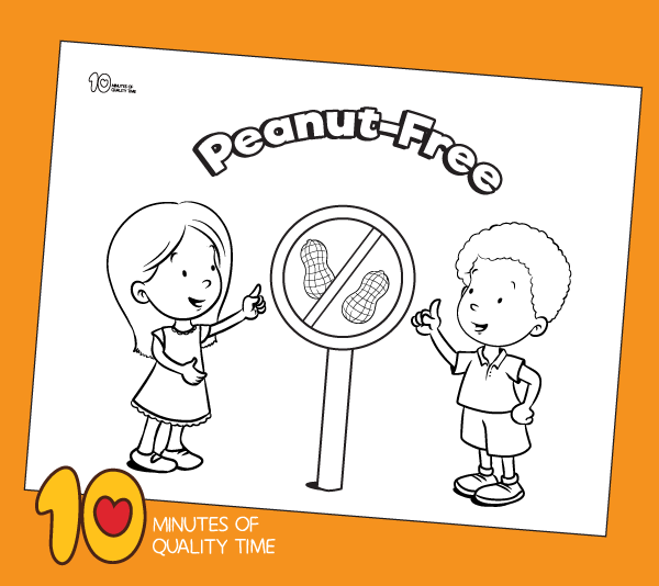 Food sensitivity coloring pages â peanut