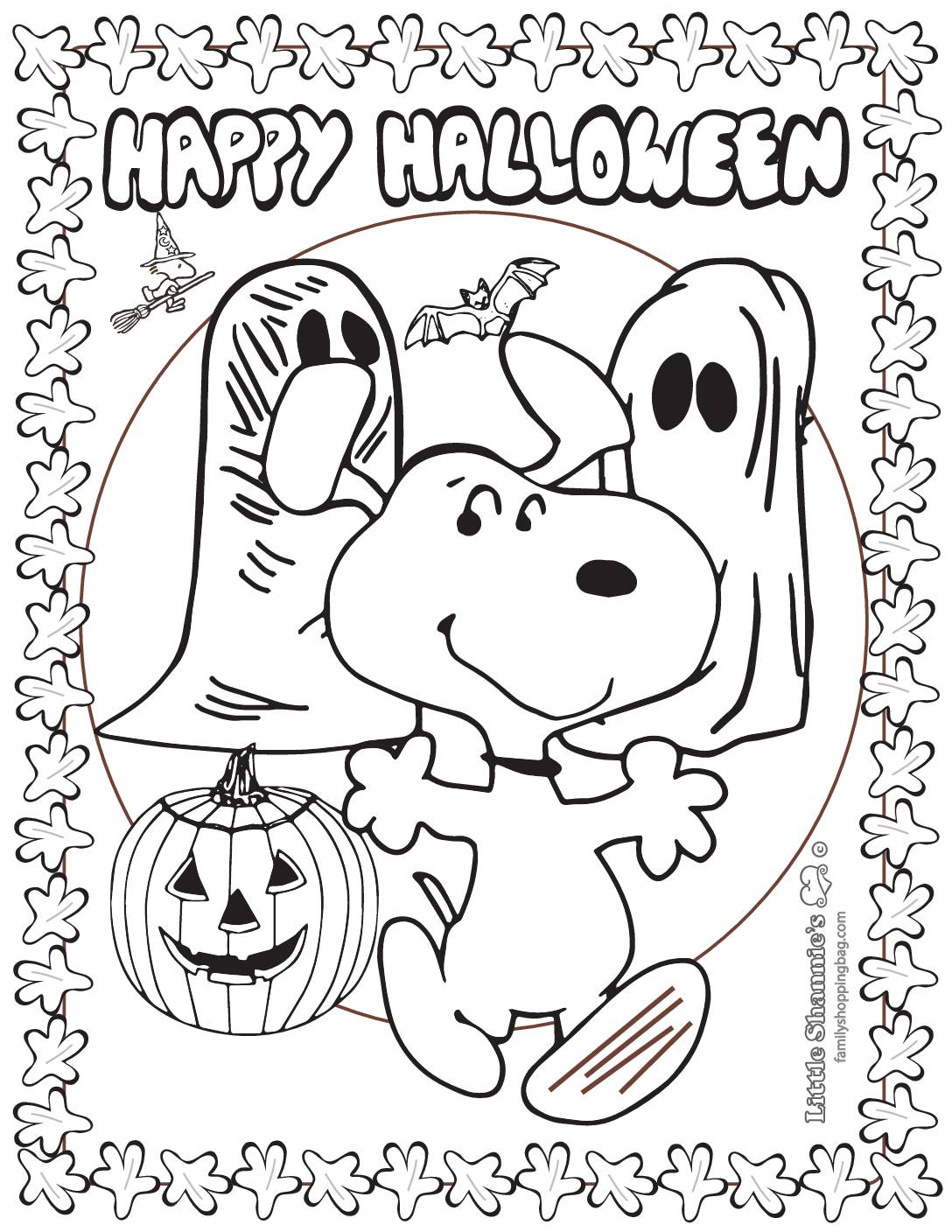 Coloring page peanuts halloween