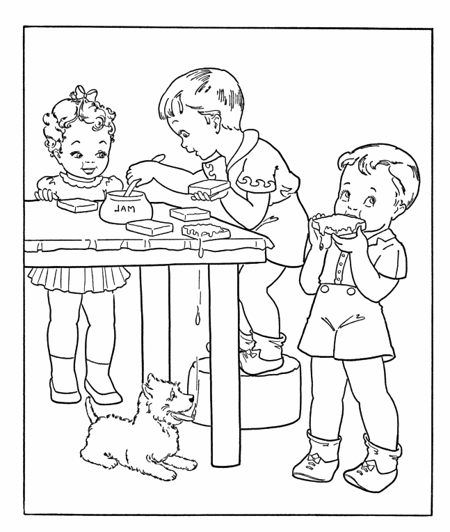Peanut butter coloring pages