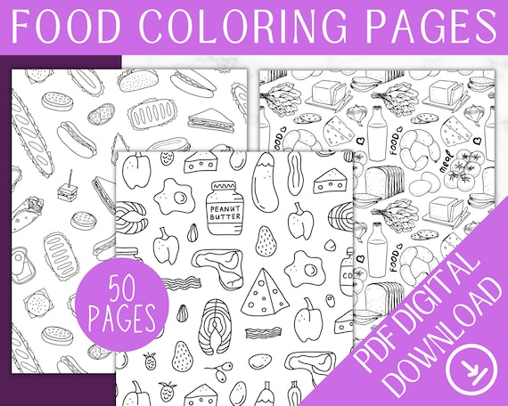 Food coloring pages printable food colouring pages printable coloring downloadable colouring sheets