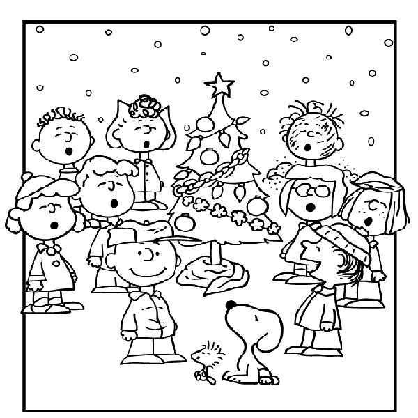 Free printable charlie brown christmas coloring pages for kids