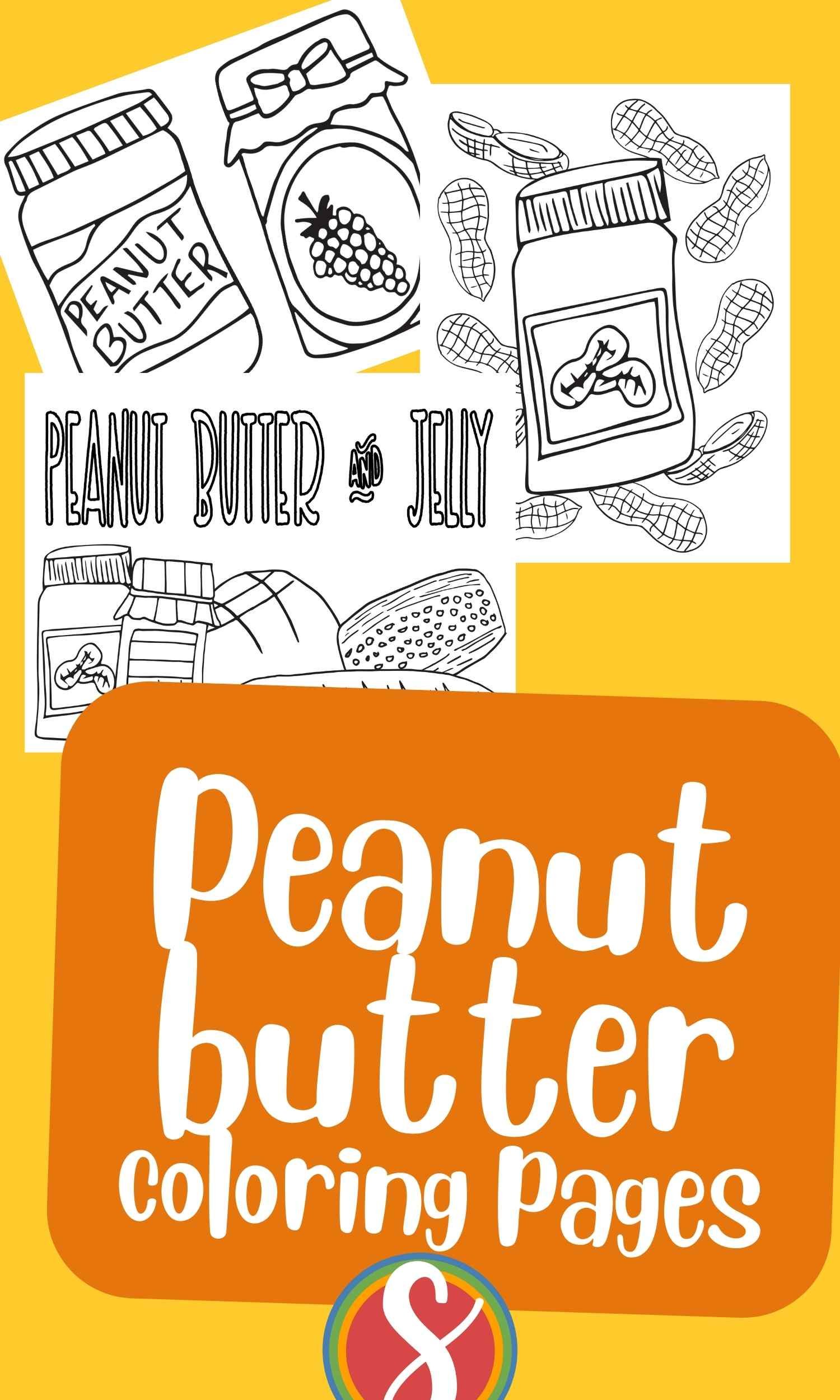 Free peanut butter coloring pages â stevie doodles