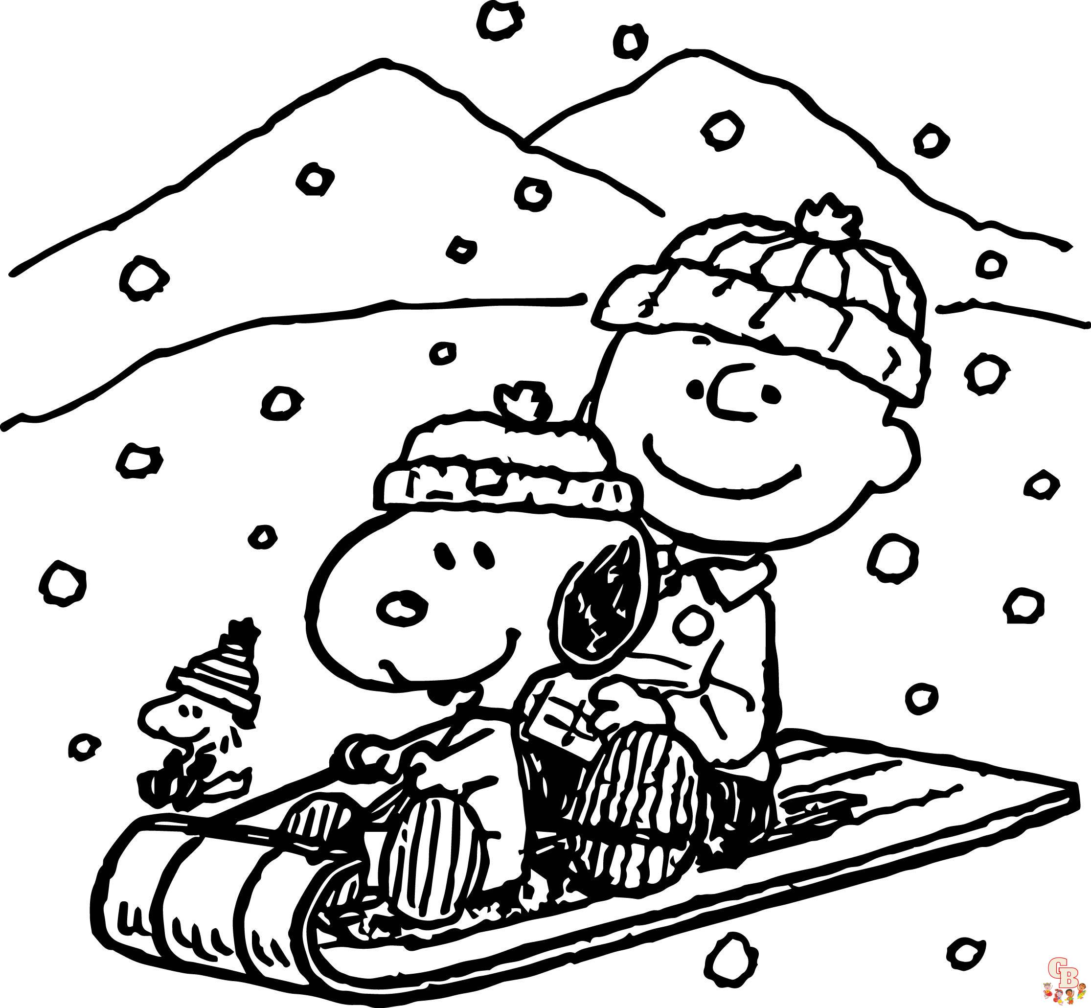 Enjoy coloring with free peanuts coloring pages for kids