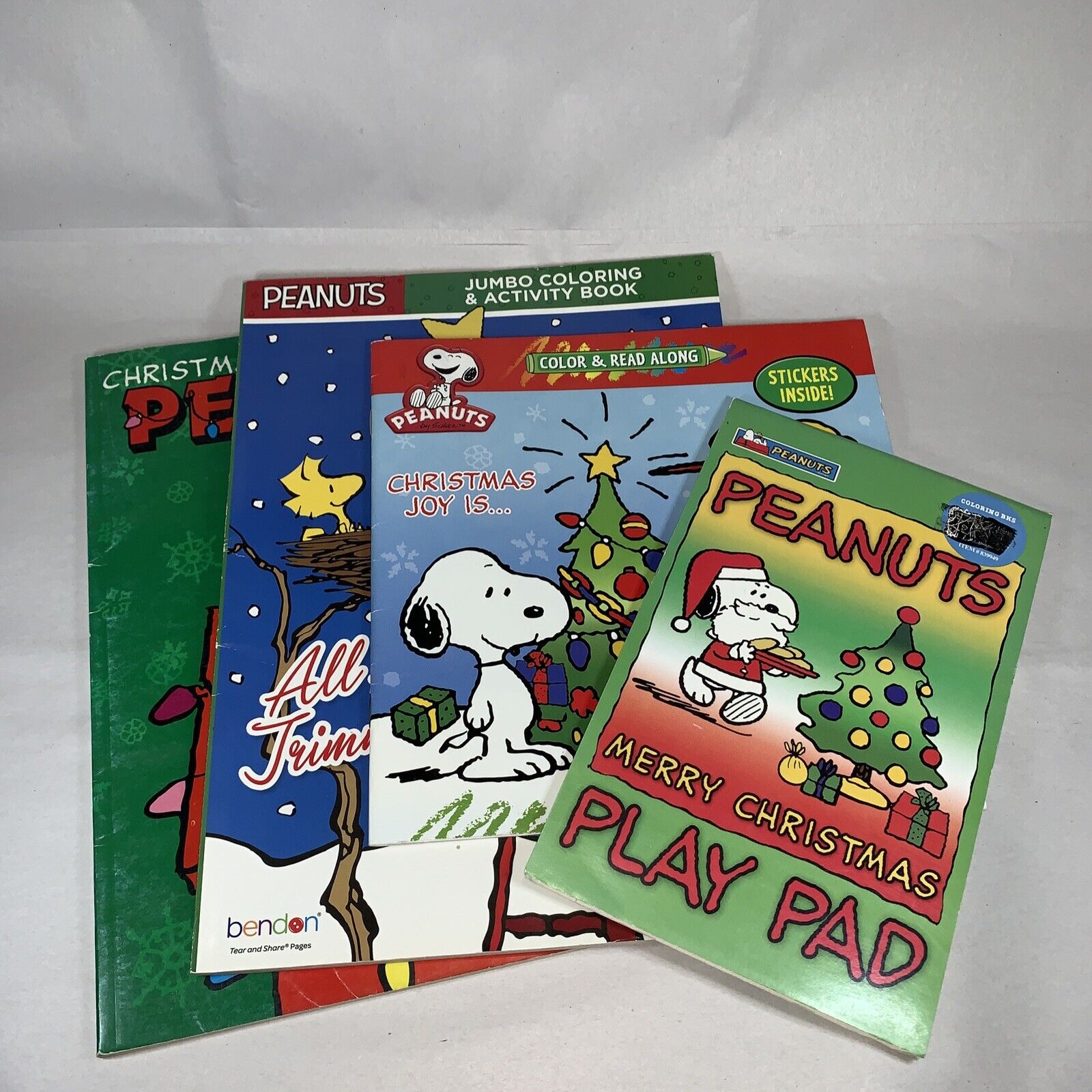 Peanuts snoopy christmas coloring activity books set of