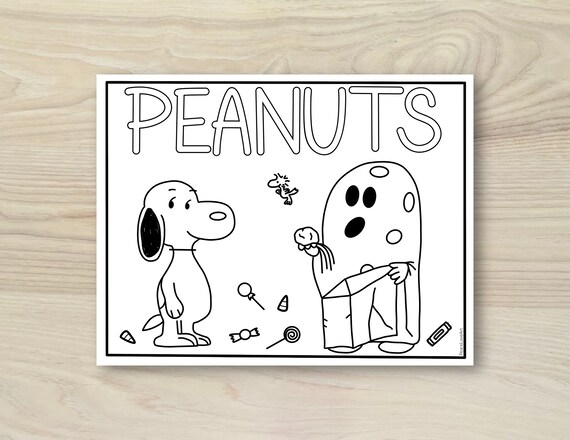 Peanuts halloween coloring page