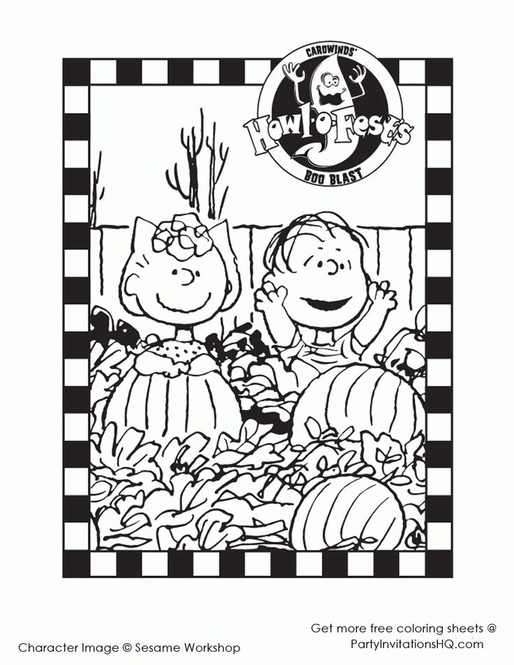 Cartoon snoopy halloween coloring pages