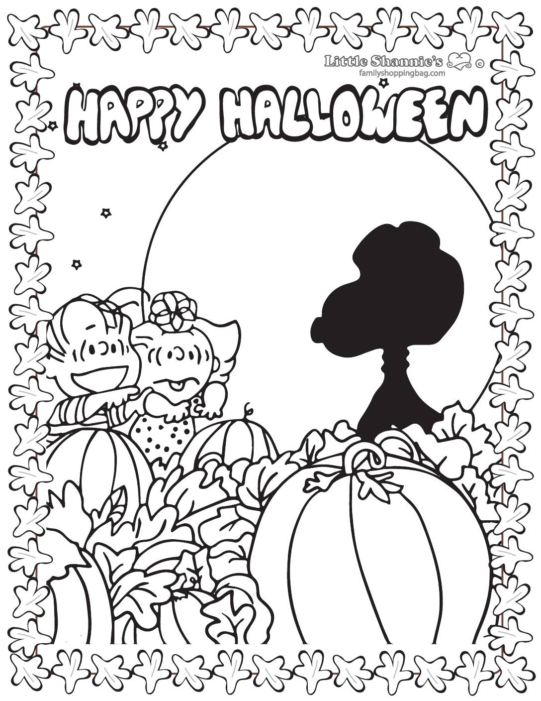 Coloring page peanuts halloween