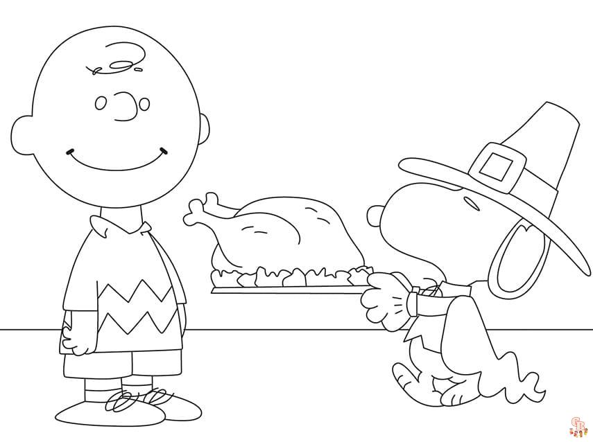 Printable charlie brown coloring pages free for kids ands adults