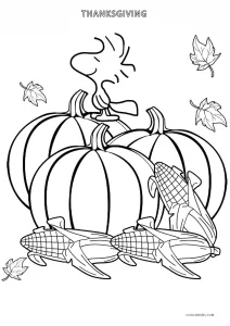 Printable thanksgiving coloring pages for kids