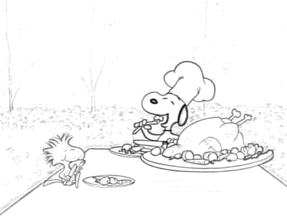 Snoopy thanksgiving clr by richard on