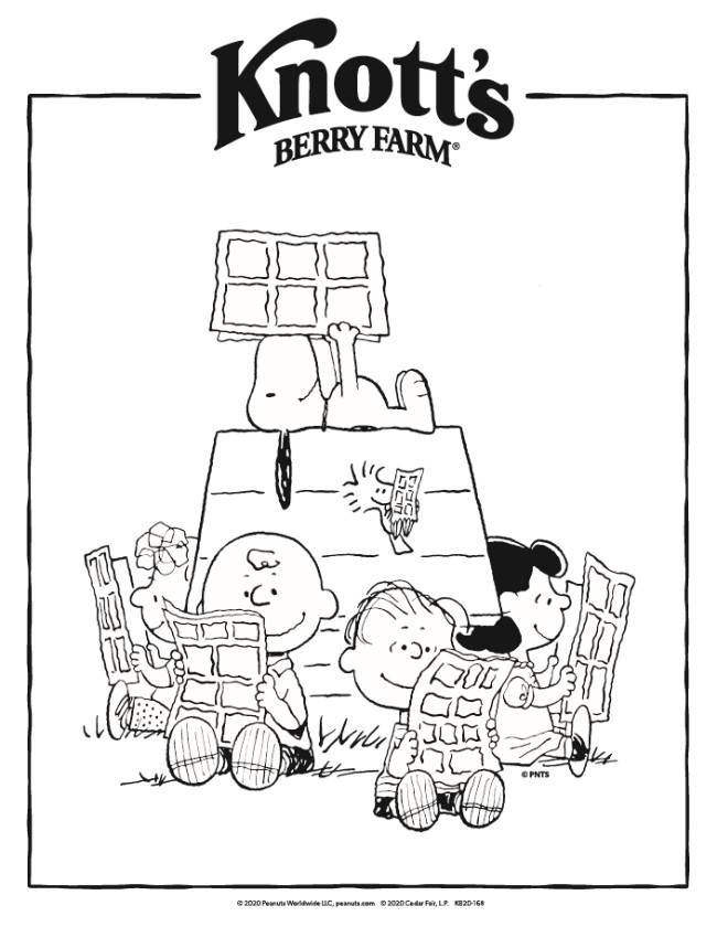 Knotts peanuts coloring pages