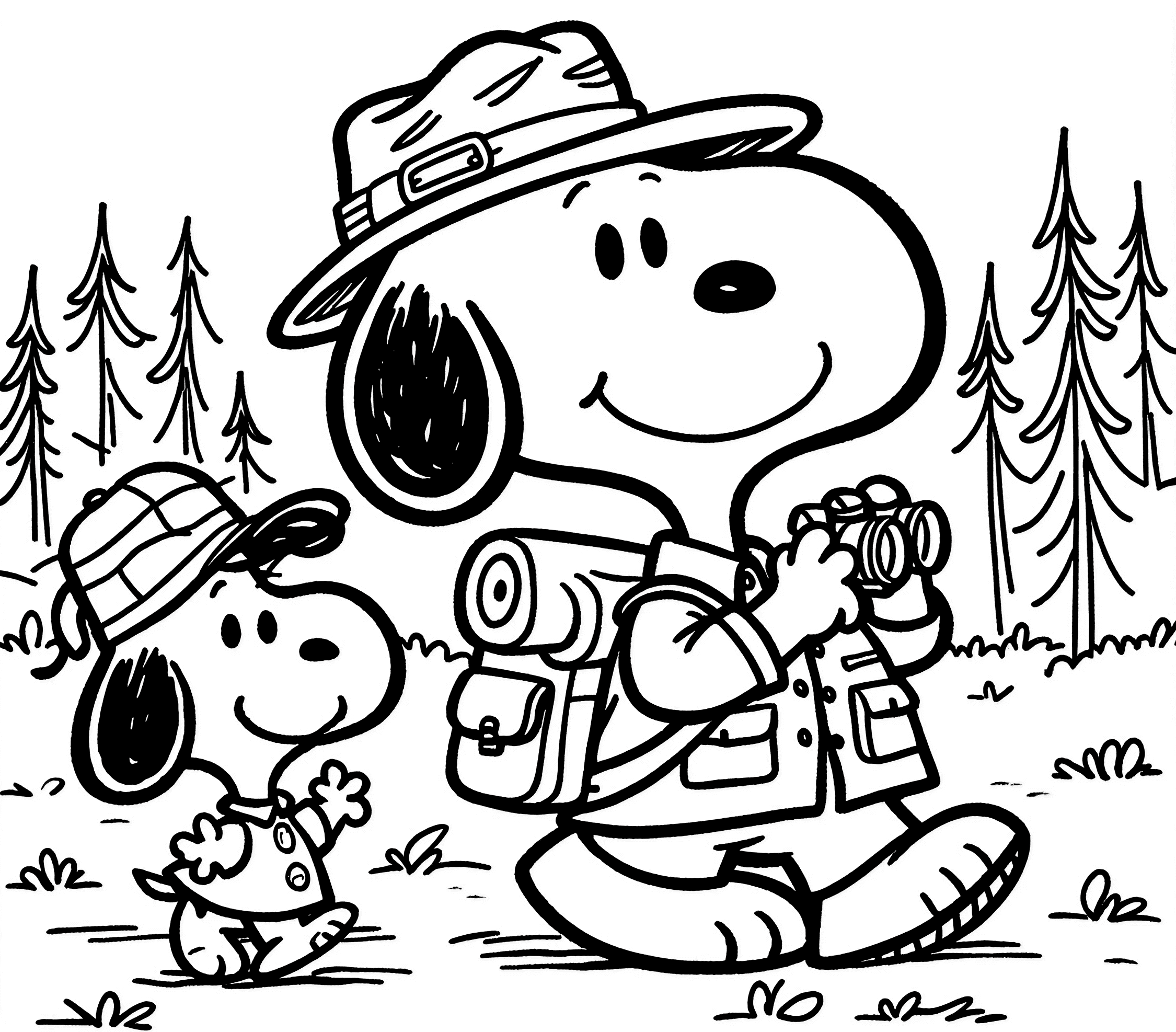 Snoopy coloring pages for free printable