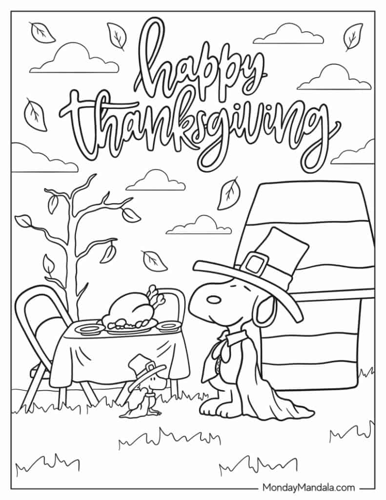 Thanksgiving coloring pages free pdf printables