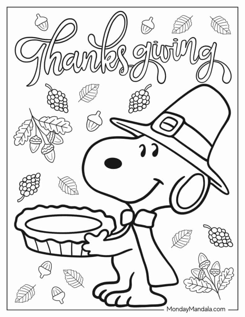 Thanksgiving coloring pages free pdf printables