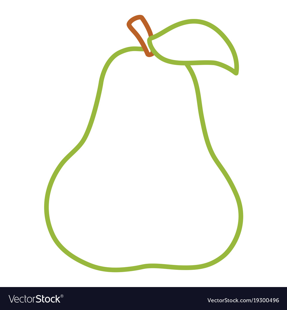 Coloring page of pear royalty free vector image