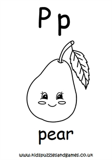 P for pear louring sheet