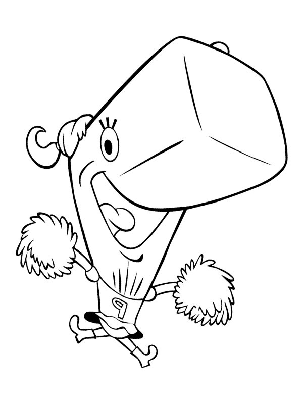 Pearl krabs coloring page