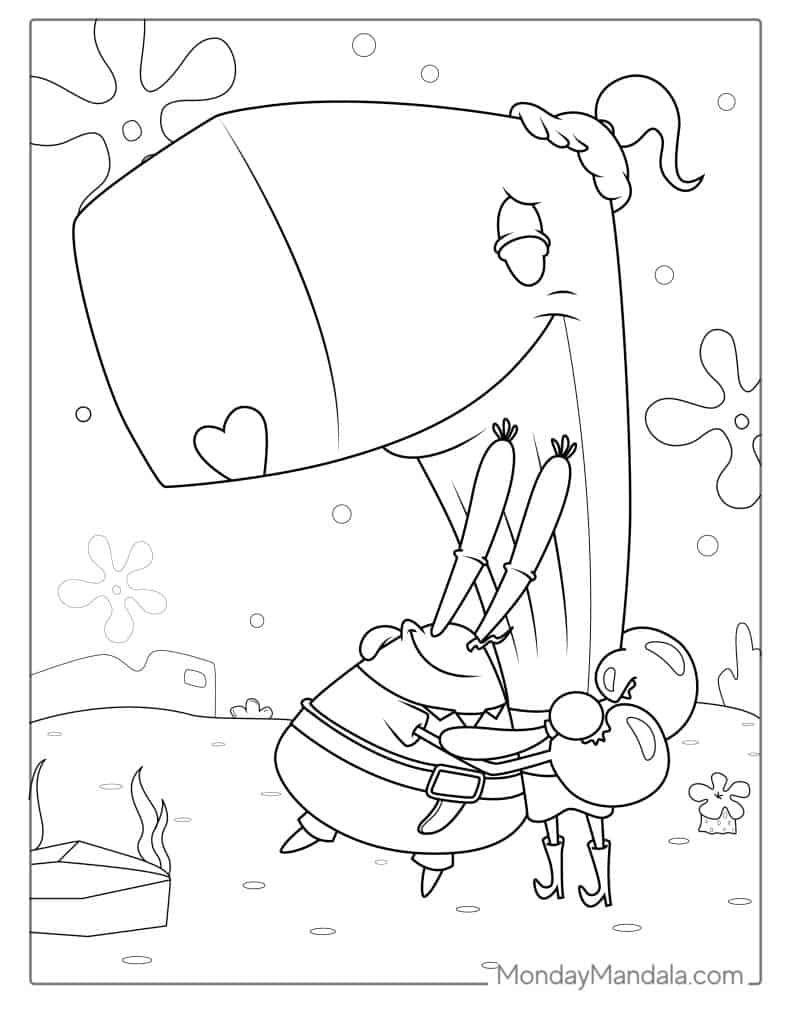 Spongebob coloring pages free pdf printables