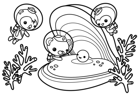 The octonauts find a happy pearl coloring page free printable coloring pages