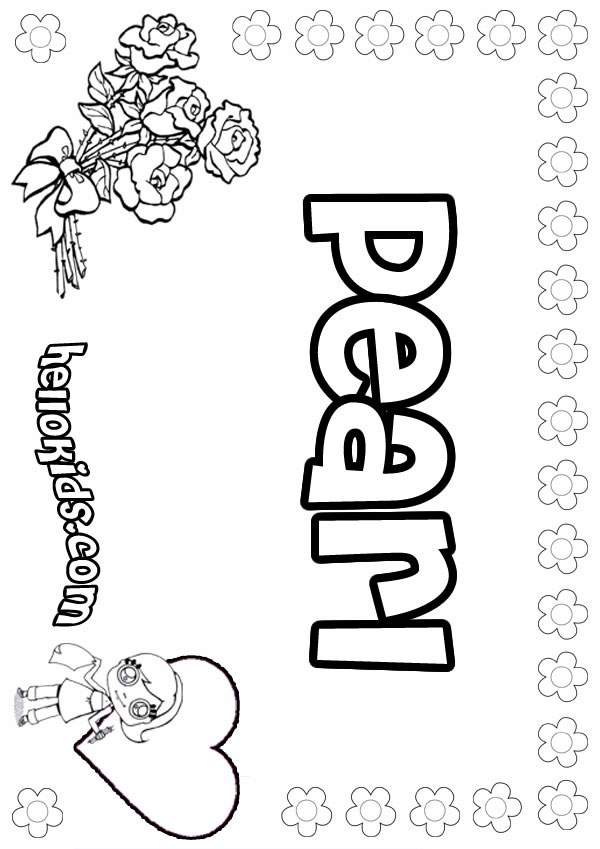 Pearl coloring pages