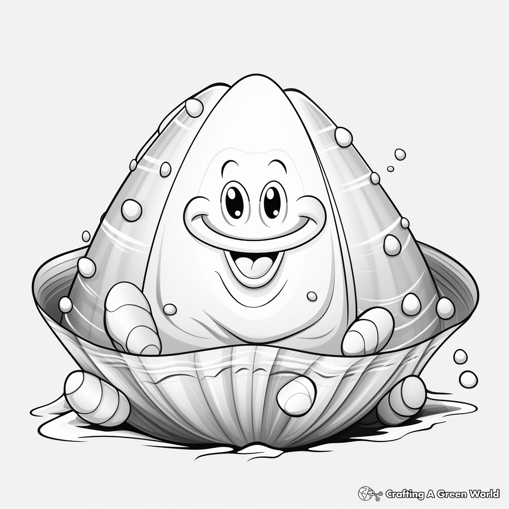 Clam coloring pages