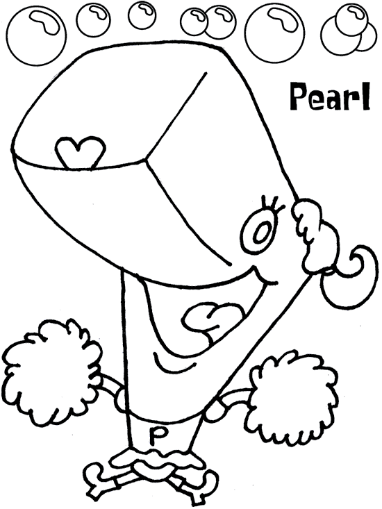 Pearl from spongebob coloring page spongebob coloring coloring books spongebob drawings