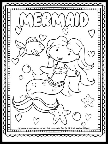 Mermaid with pearl bracelet coloring page free printable â the art kit