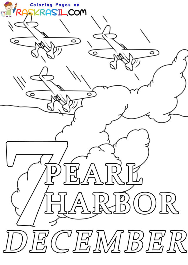 Pearl harbor coloring pages