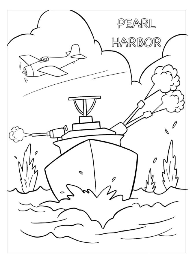 Pearl harbor coloring pages