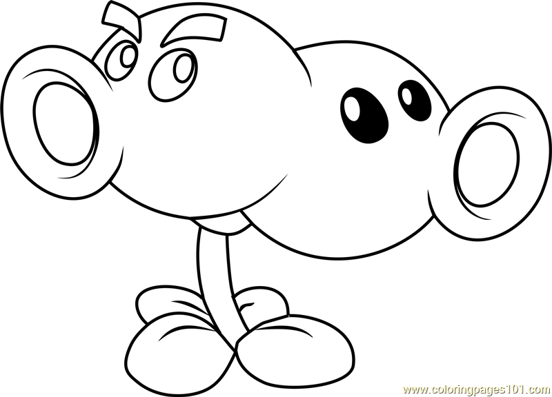 Split pea coloring page for kids