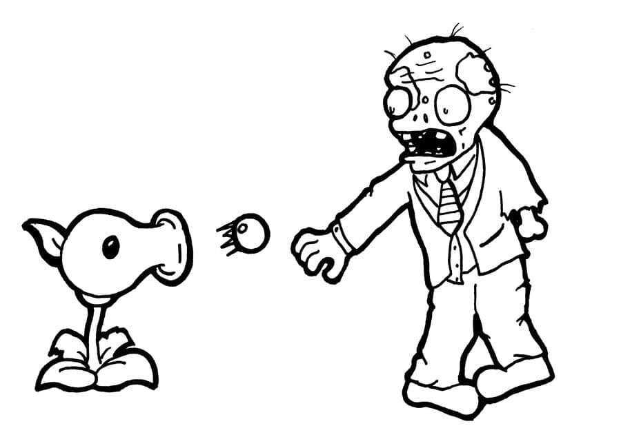 Plants vs zombies coloring pages