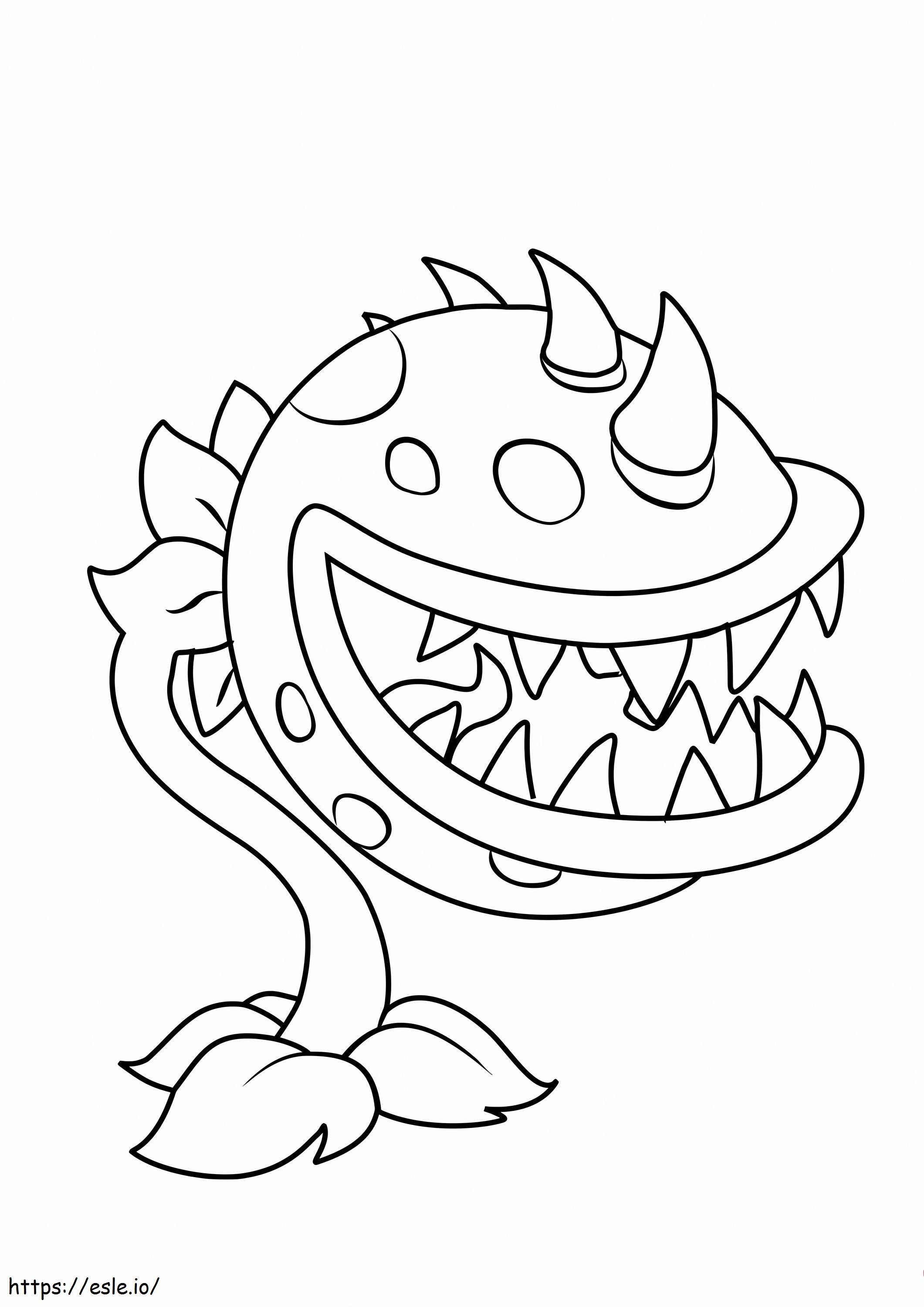 Chomper in plants vs zombies coloring page