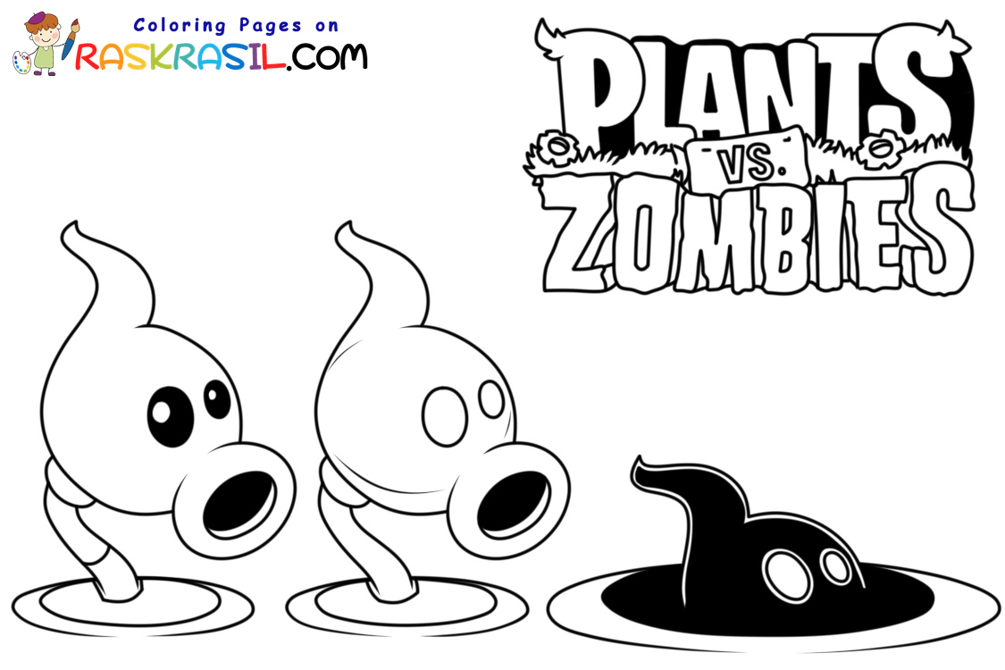 Plants vs zombies coloring pages