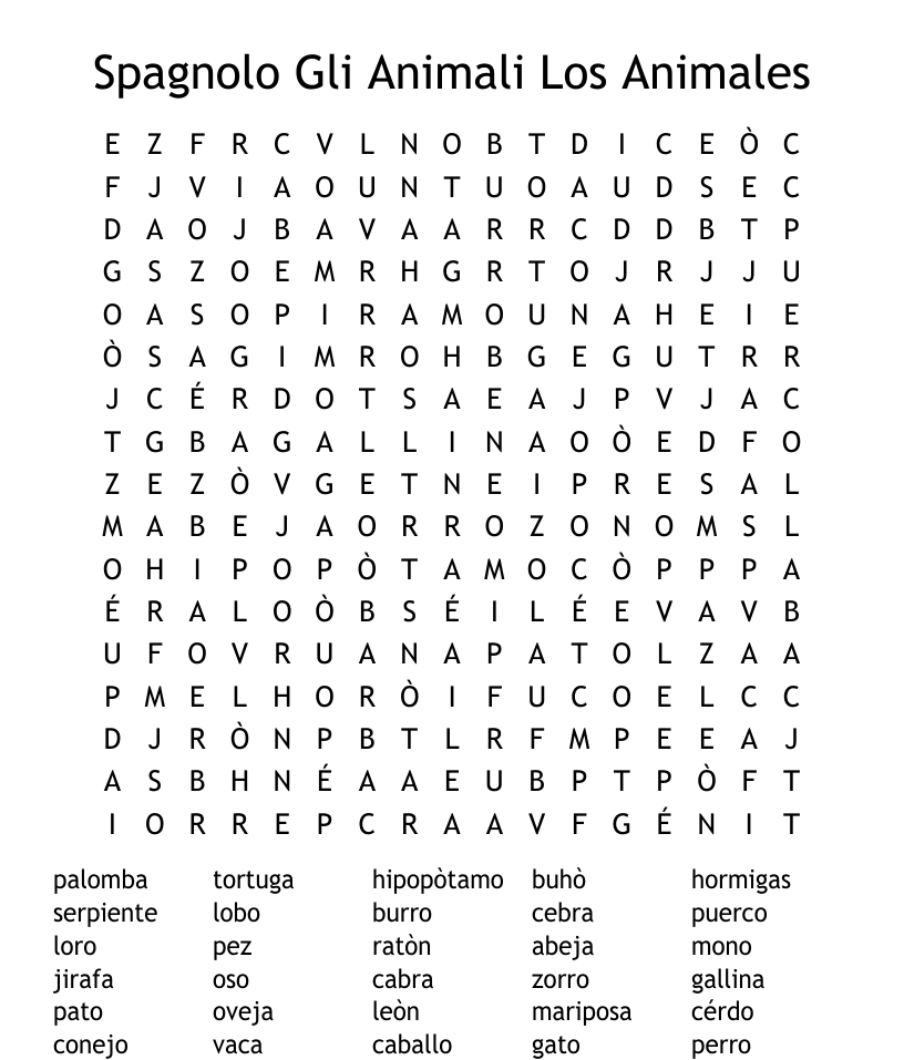 Buscapalabras word search