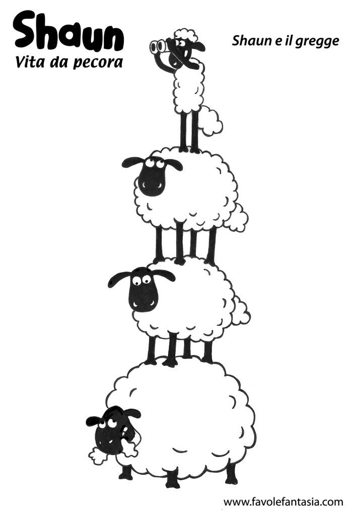 Shaun â va da pecora da colorare favole e fantasia sheep drawing sheep tattoo sheep template