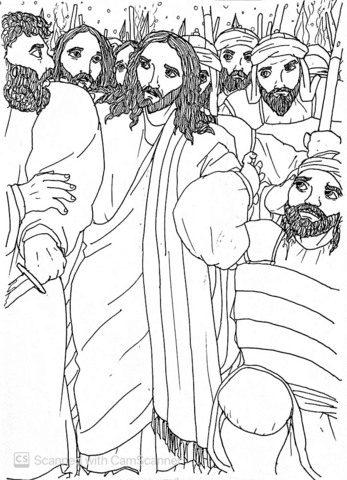 When jesus was arrested his disciple simon peter tried to defend him coloring page free printable coloring pages