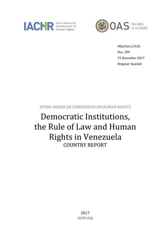 Iachroas county report venezuela human rights situation by canada venezuela democracy forum