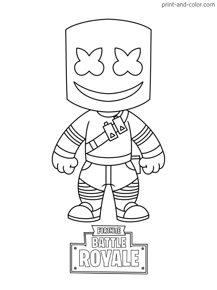 Fortnite coloring pages print and color