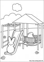 Marshmallow peeps coloring pages on coloring