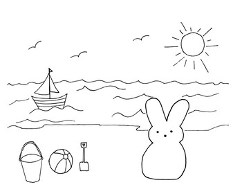 Peeps easter coloring pages by miss katys shop tpt