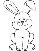 Easter bunny coloring pages free printable pictures