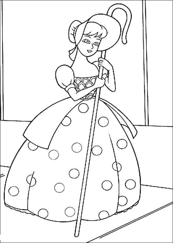 Online coloring pages coloring bo peep coloring