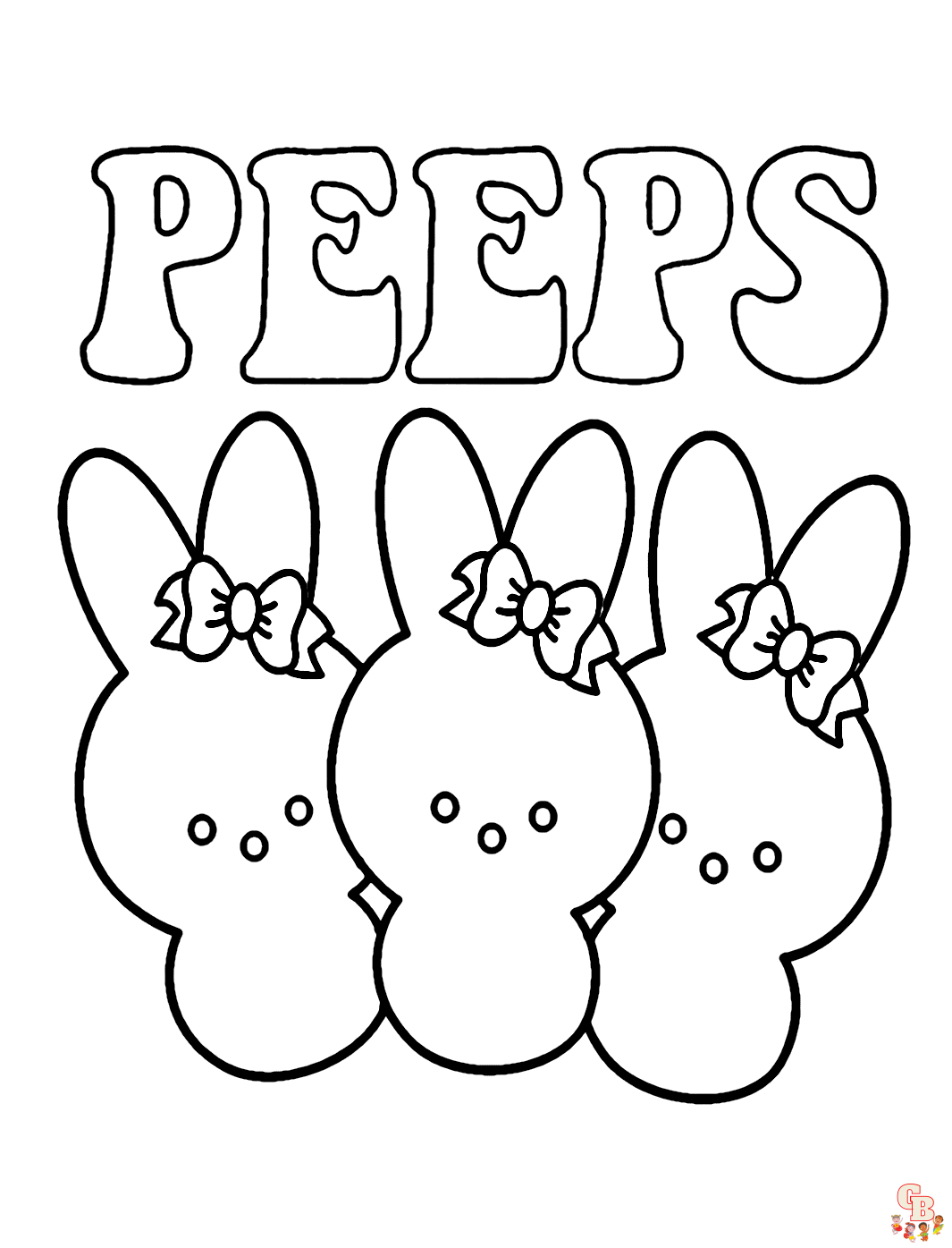 Prinatble peeps coloring pages free for kids and adults