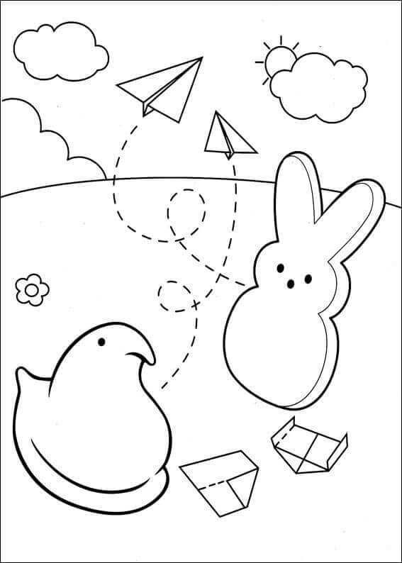 Free peeps coloring pages printable pdf