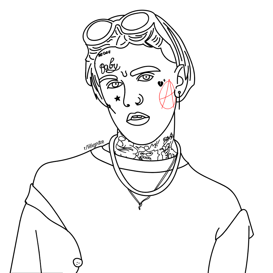 So basicly i spent some time drawing this on illustrator but was wondering if i should color it in or just keep it blank rlilpeep