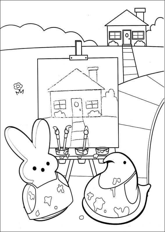 Free peeps coloring pages printable pdf