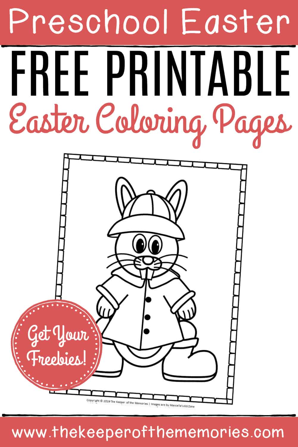 Free printable easter bunny coloring pages