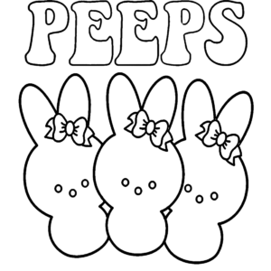 Peeps coloring pages printable for free download