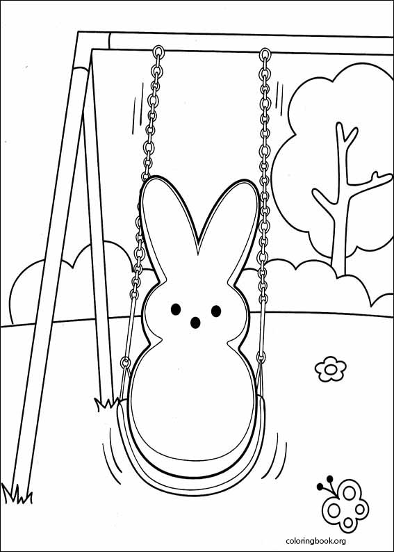 Marshmallow peeps coloring page